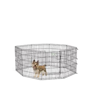 Midwest Homes 76cm Black Exercise Pen With Full MAX Lock Door