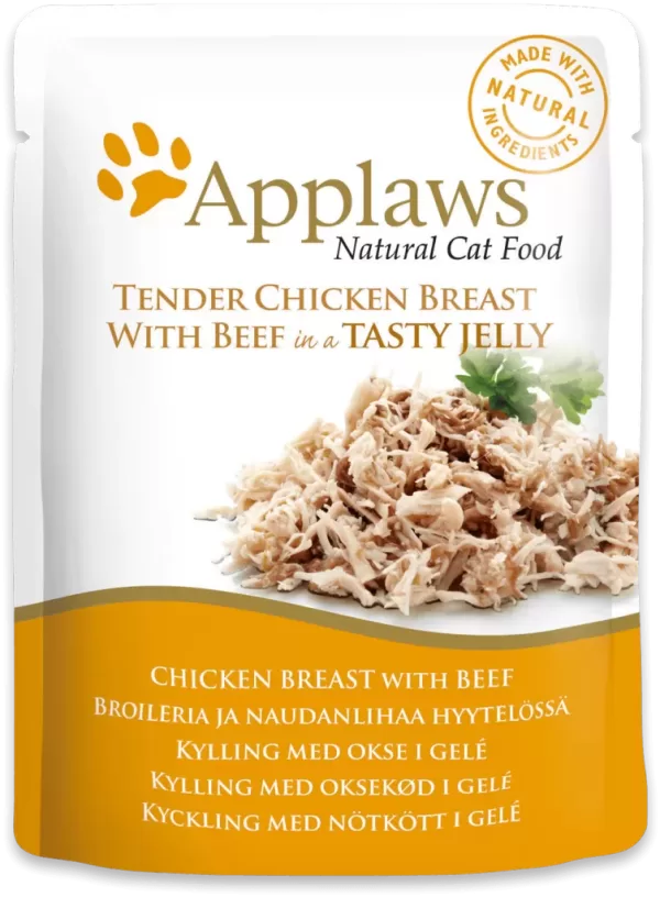 Applaws-cat-food-wet-chicken Applaws Cat Chicken with Beef 70g Jelly Pouch