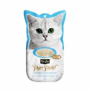 Kit Cat Puree Chicken & smoked Fish 4x15gr
