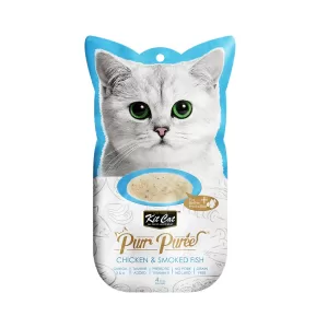 Kit Cat Puree Chicken & Smoked Fish 4x15gr