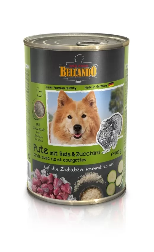 belcando-dog-food-400-gr-cans BELCANDO Turkey with rice and courgette 400gr