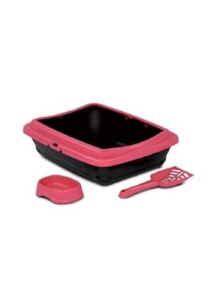 MP Bergamo BIRBA KIT (Litter Box+Scoop+Bowl) 46 x 36 x 41cm Pink