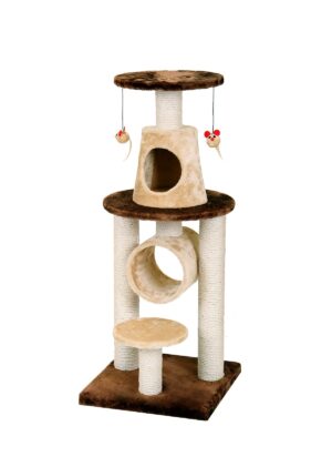 BONALTI CAT PLAY TOWER - BROWN-BEIGE 45x45x108 cm
