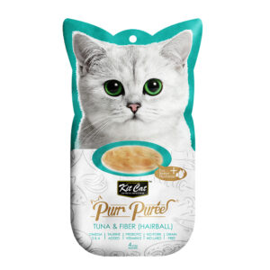 Kit Cat Puree Tuna & Fiber Hairball 4x15gr