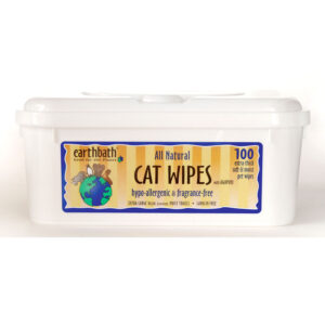 Earth Bath Cat Grooming Wipes Hypoallergenic Fragrance Free 100pcs