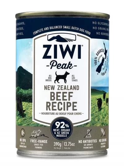 dog_390g_beef_front_on_web_low_res Ziwi Peak Moist Beef For Dogs 390gr