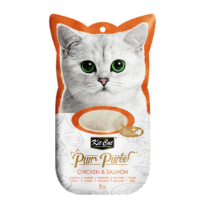 Kit Cat Puree Chicken & Salmon 4x15gr