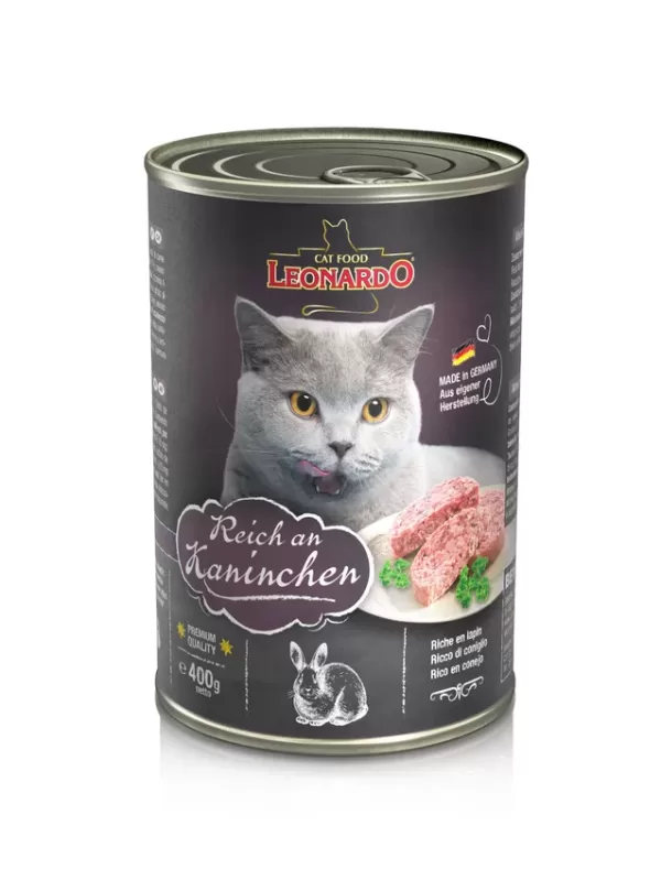leonardo-cats-foods-400-gr-cans-rabbit LEONARDO Rich in Rabbit 400gr