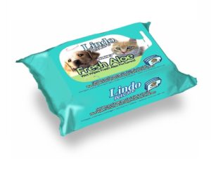 LINDO PET WIPES FRESH ALOE PERFUMED 40pcs