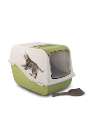 MP Bergamo Litter Box ARIEL TOP FREE Green 57x 39 x 38 cm