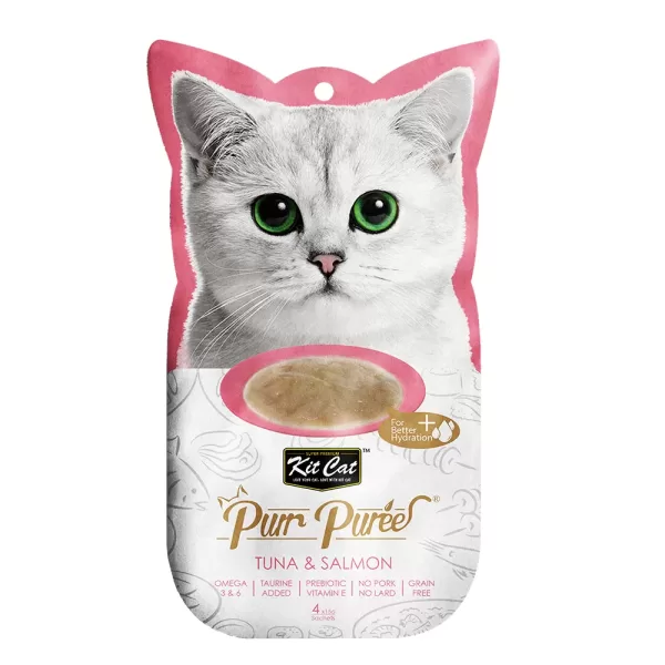 Kit Cat Puree Tuna & Salmon 4x15gr