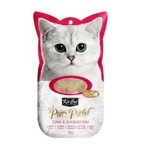 Kit Cat Puree Tuna & Smoked Fish 4x15gr