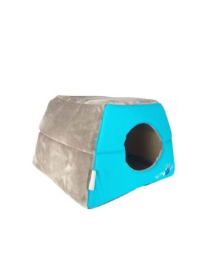 Rogz Catz Igloo Blue Floral Washable 30 x 41 x 41cm