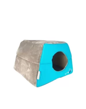 Rogz Catz Igloo Blue Floral Washable 30 x 41 x 41cm
