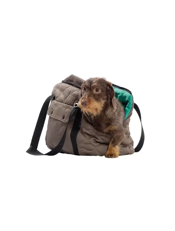 SAC PROMENADE BICOLOR - BROWN MEDIUM 50cm