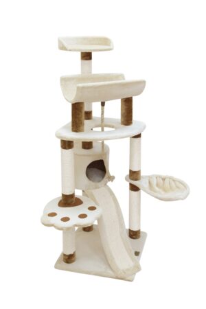 SHANTAL CAT POLE - BEIGE-BROWN 49x49x145 cm