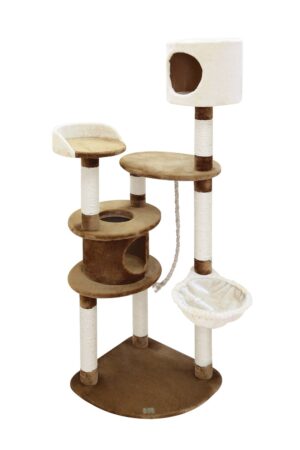 TIAGO CAT POLE - BEIGE-BROWN 53x53x156 cm