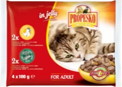 Propesko Pouch Cat 2xchick,2xgame in jelly 4x100g
