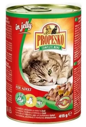 Propesko Chunks Cat rabbit, chicken and carrot jelly 415g
