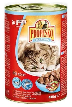 Propesko Chunks Cat salmon trou gravy 415g