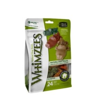Whimzees Alligator Small Mix Brown/Green/Orange 24 Pcs