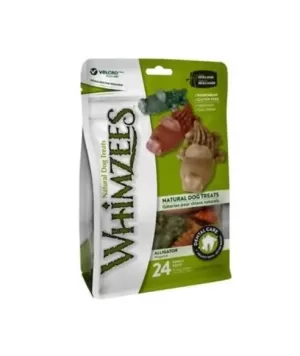 Whimzees Alligator Small Mix Brown/Green/Orange 24 Pcs