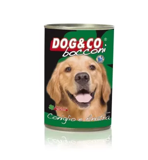 DOG & CO Chunks Rabbit and Duck 1.250kg wet dog food