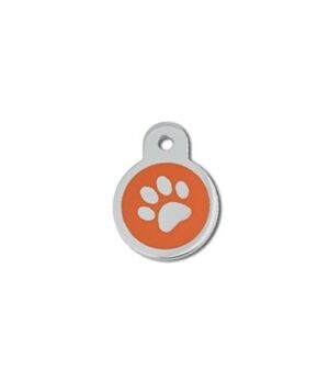ID Tag - Circle Small Epoxy Paw