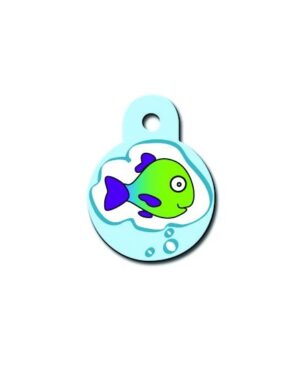 ID Tag - Circle Small Fish Dream