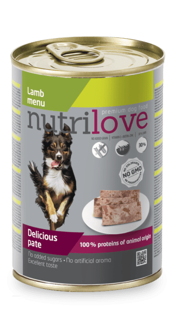 Nutrilove dog pate LAMB 400g