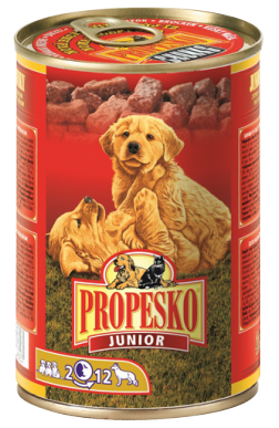 Propesko Chunks Dog junior poultry 415g
