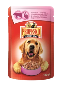 Propesko Pouch dog beef rabbit 100g