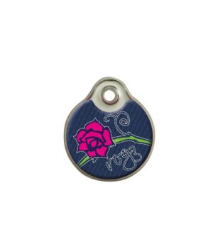 Rogz Denim Rose ID Tag