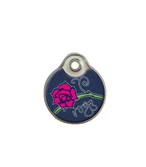 Rogz Denim Rose ID Tag