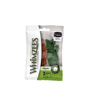 Whimzees Alligator Medium Mix Brown/Green/Orange(2PC)