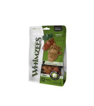 Whimzees Alligator Medium Mix Brown/Green/Orange(12PC)