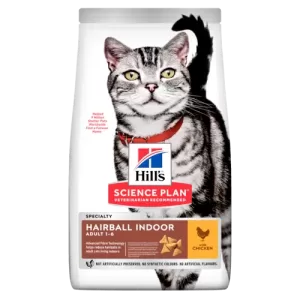 HILL'S SCIENCE PLAN Hairball Indoor Adult Cat Food with Chicken 1.5kg