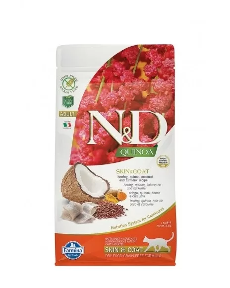 Farmina N & D Quinoa Skin & Coat Herring Cat Food 1.5 Kg