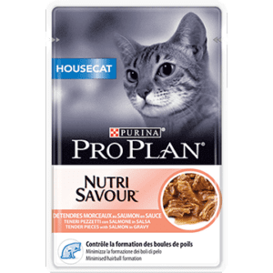 PRO PLAN CAT NUTRISAVOUR WET Adult HOUSECAT Salmon in Gravy 85gr