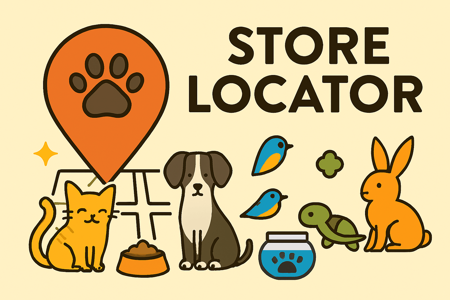 Store locator pet shop in Sharjah, UAE for pet food and supplies